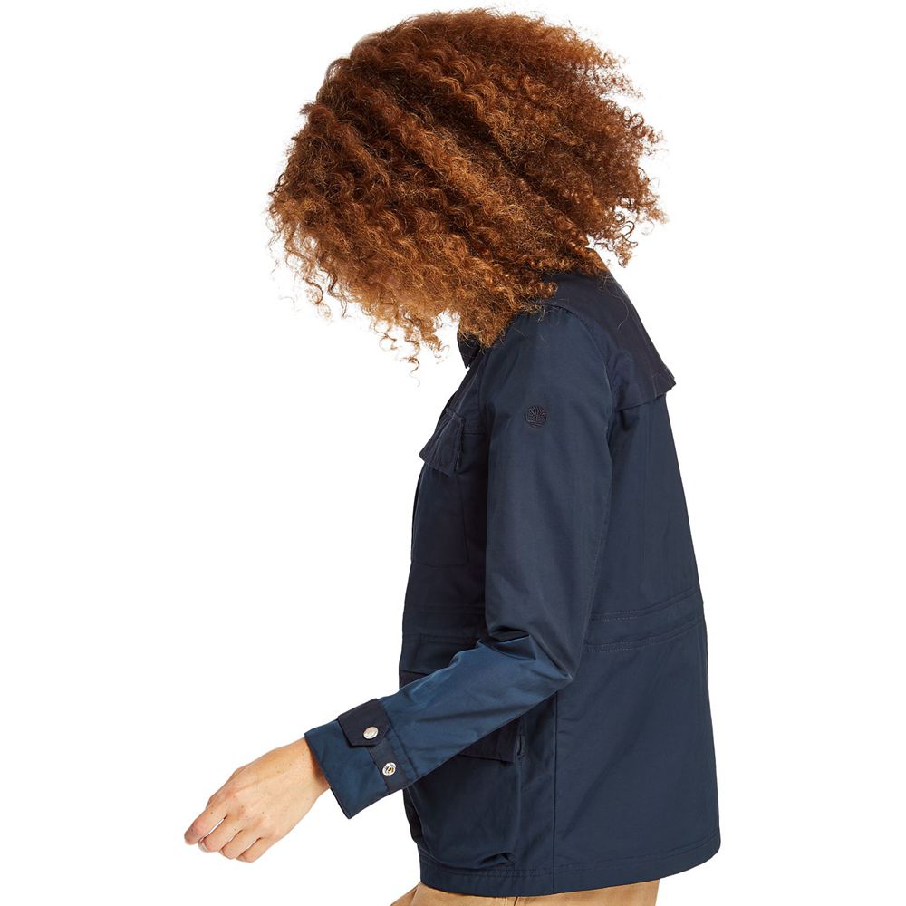 Timberland Womens Jackets Water-Resistant M65 Field - Navy - India PA2836574